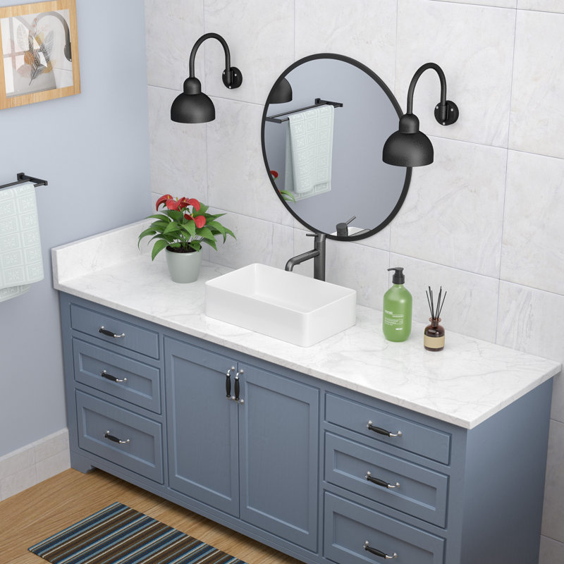Lavabo vasque de salle de bain rectangulaire 21 "X 13" en porcelaine
