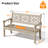 Garden Bench 3 Person HDPS Patio Bench All-Weather Outdoor Bench,Never Rots, Cracks or Peels,Low-Maintenance Perfect for Garden, Porch, Deck & Park,Gray-327407152