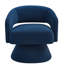 Fauteuil demi-tonneau pivotant moderne, chaises d'appoint rondes en velours rembourré pour une utilisation polyvalente dans divers espaces intérieurs-239969683