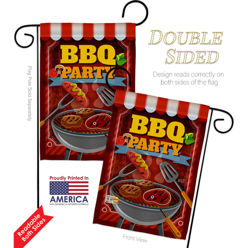 Double Sided 18.5'' H x 13'' W Polyester Flag Set
