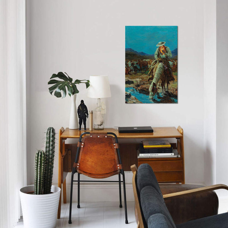« on the range » par ernest chiriacka, impression sur toile tendue, H 26 po x l 18 po x P 1,5 po, Toile tendue, Pas de tapis