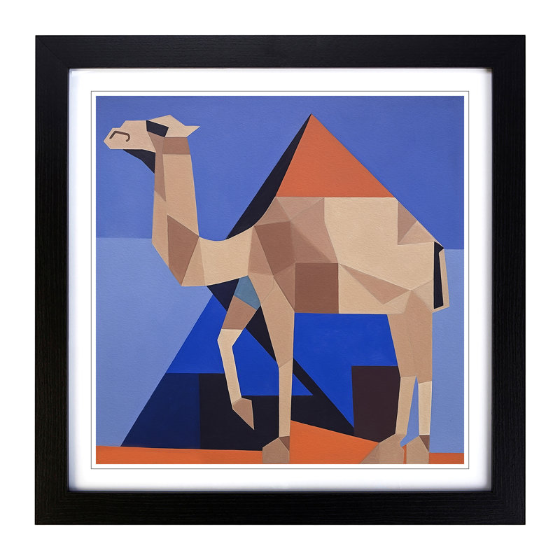 Single Picture Frame Print on Wood, Black