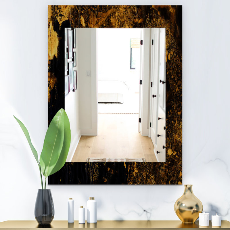 Marbré jaune 8 - miroir mural imprimé glamour - miroir de coiffeuse, H 39,4 po x l 29,5 po