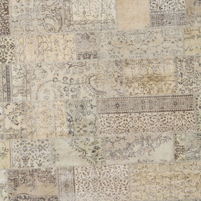 Beige/Tapis décoratif grise