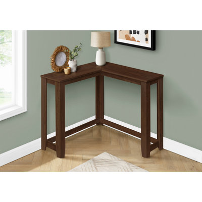 Table d'appoint, console, vestibule, étroit, d'angle, salon, chambre à coucher, stratifié brun, contemporain, moderne
