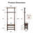 Solid Wood Hall Tree with Bench and Shoe Storage, Entryway Organizer with 11 Hooks and Two-Tier Shoe Rack for Mudroom or Hallway-1082817596-1092886376