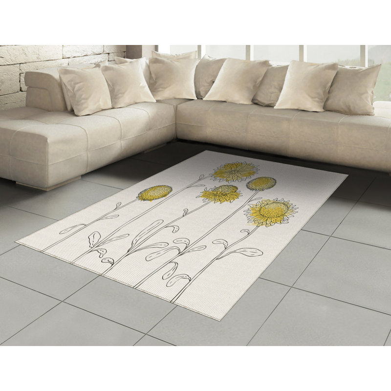 Jalyn Floral Hand Woven Area Rug, Rectangle 120 x 180cm