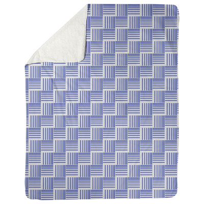 Couverture polaire à rayures classic basketweave