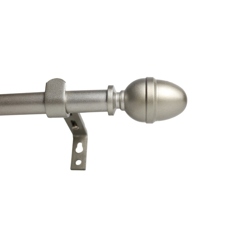 Tringle à rideaux simple réglable Tubbs, H 0,62 po x l 120 po x P 0,62 po, Blanc lustré