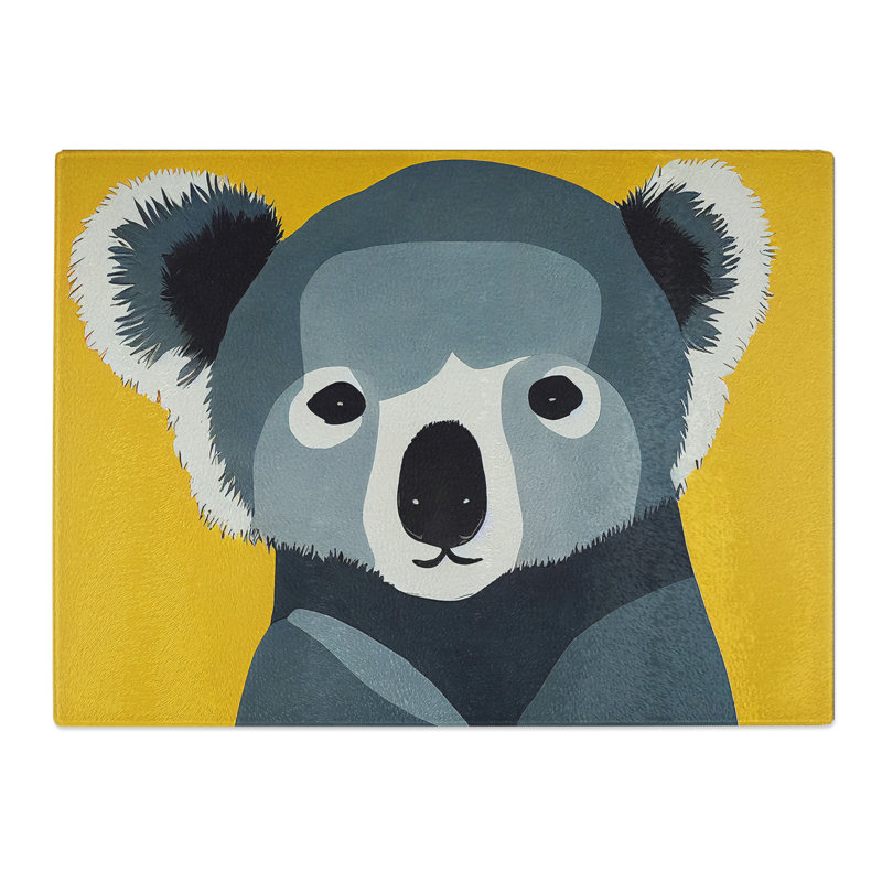 Koala Bear Modern Art Abstract  Glass Chopping Board