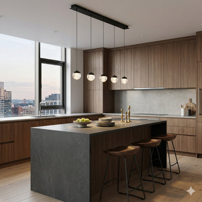 Heatherly 5 - Light Kitchen Island Pendant