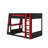 Full Size Wooden Gaming Bunk Bed With Desk,Two Storage Shelves,USB And LED Light-1436030257-1436030263