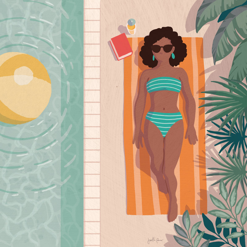 «Beach Babes III» par Janelle Penner - reproduction imprimée, H 20 po x l 20 po