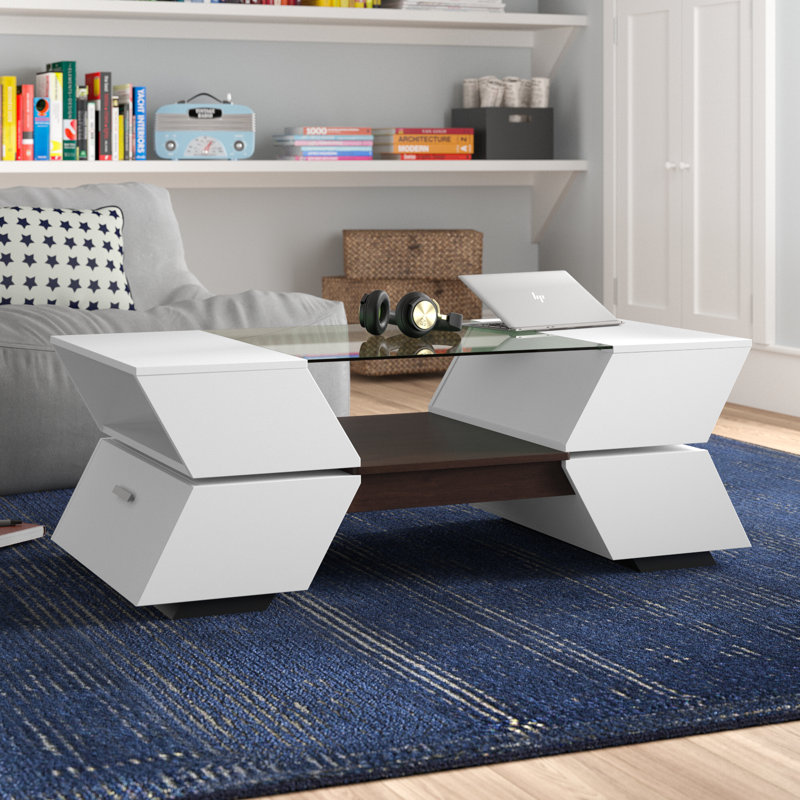 Table basse abstraite avec rangement Guice