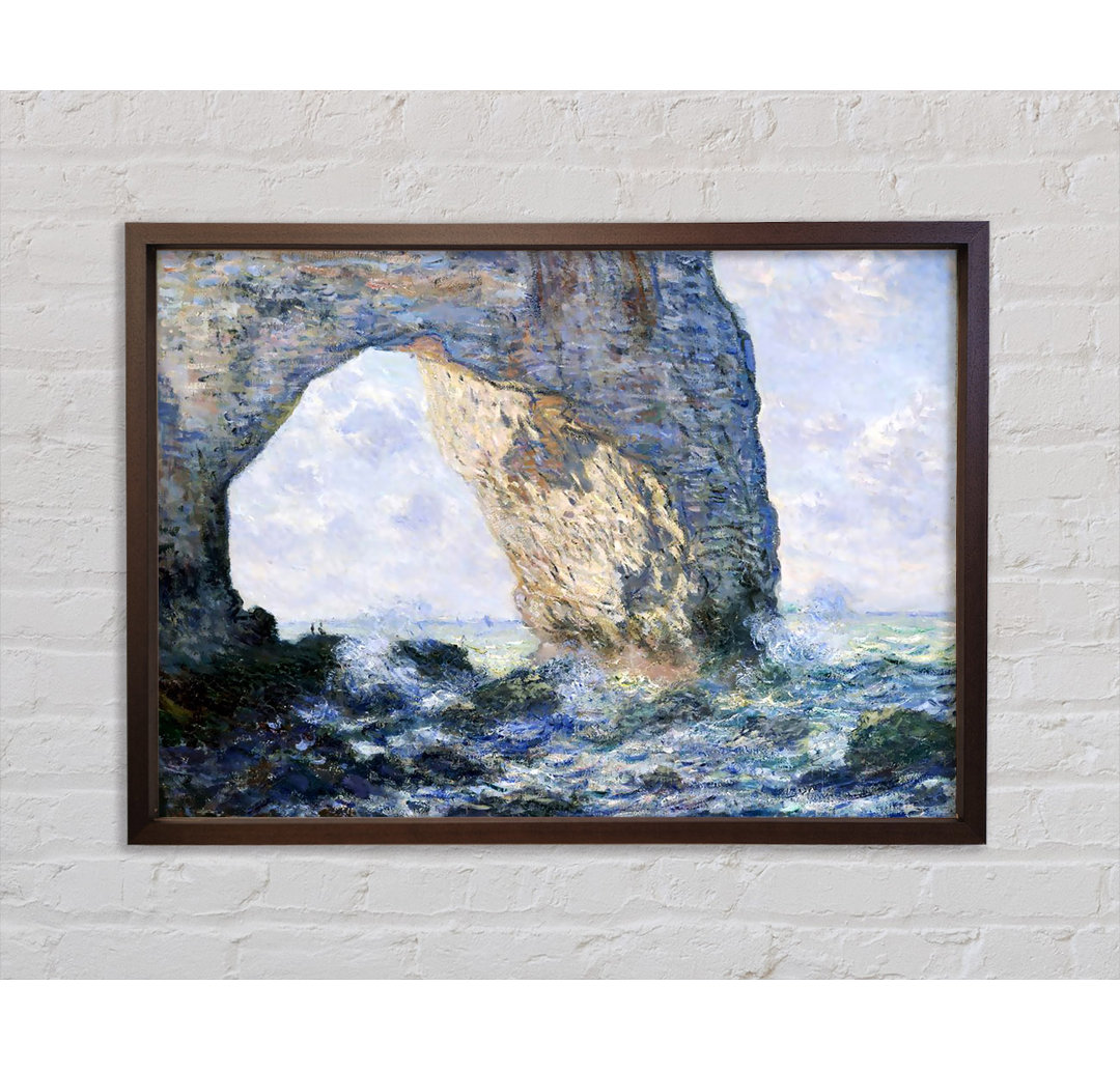 Die Manneporte von Claude Monet - Einzelner Bilderrahmen Kunstdrucke auf Leinwand