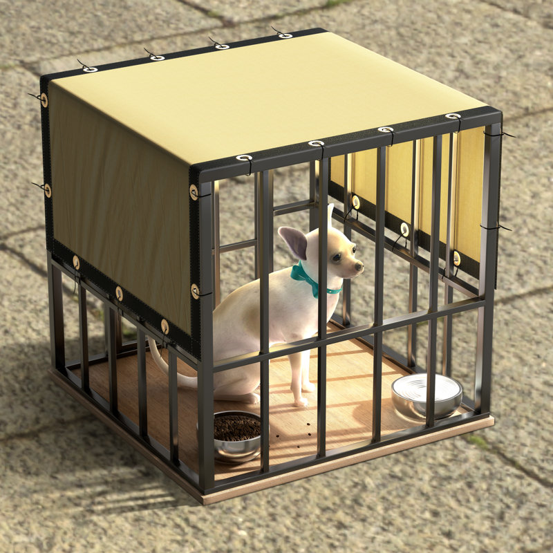 Housse de chenil pour chien, Beige sable, 6 pi x 7 pi