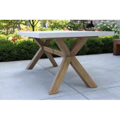 Fleur 74" Eucalyptus Patio Dining Table