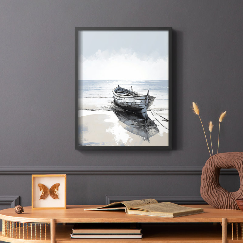 NAUTICAL Series CDLXXX  -Premium Framed Print -Ready to Hang - No Nails Required, Black, 11" H x 9" W