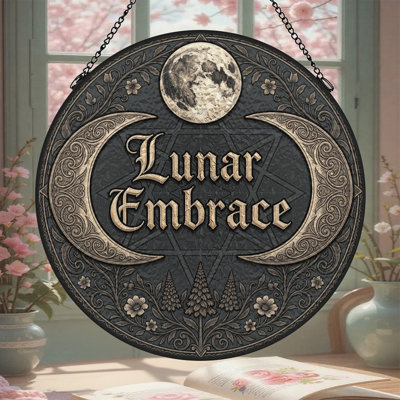 Panneau de vitrail lunaire Lunho Boho