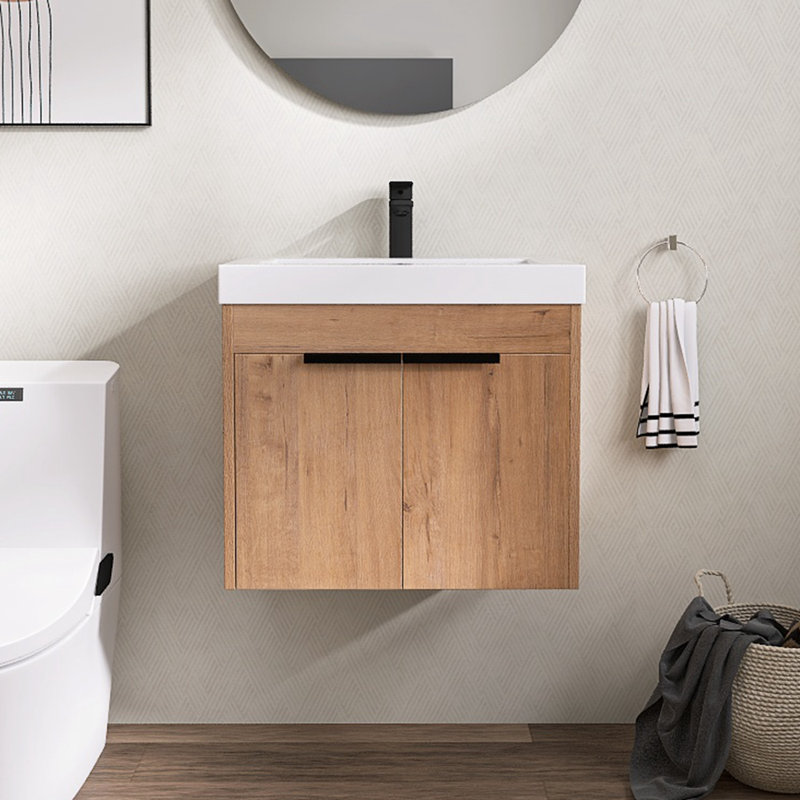 Meuble-lavabo simple avec plateau en résine 23,97 po Akeela