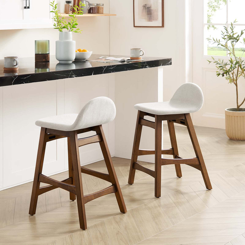 Tabouret Modway Juno, Tabouret de comptoir (siège d’une hauteur de 24, Ivoire