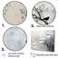Minimalisme, oiseaux monochromes sur branche II - ensemble de décoration murale arbre-107766187-107766192