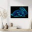«Blue Rabbit», reproduction d'art mural abstrait forêt minimaliste contemporaine-129970420
