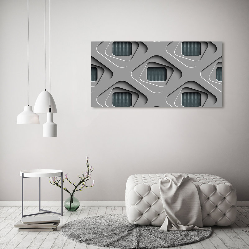 3D Abstraction - Wrapped Canvas Print, 60cm H x 120cm W