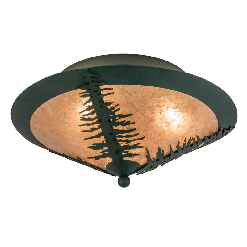 Rustic Lodge 3 - Light Semi Flush Mount