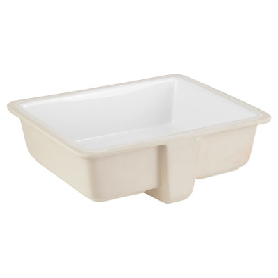 Destin Rectangular Porcelain Undermount Bathroom Sink