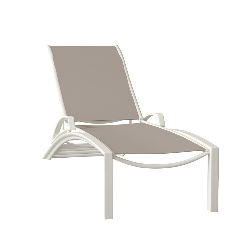 South Beach Outdoor Chaise Lounge, Rincon, Parchment