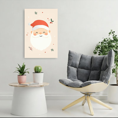 «Sourire Noël père Noël», reproduction d'art murale