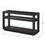 137.2cm Glass Top Console Table