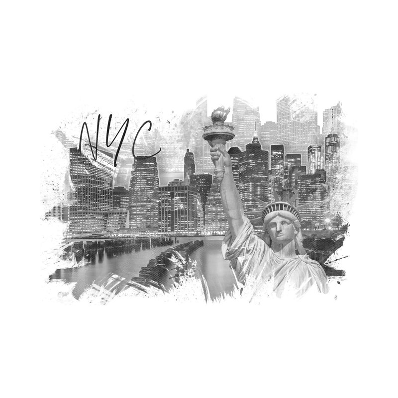 Trendy Manhattan Collage by Melanie Viola - Wrapped Canvas Print, 101.6 cm H x 66.04 cm W x 1.91 cm D
