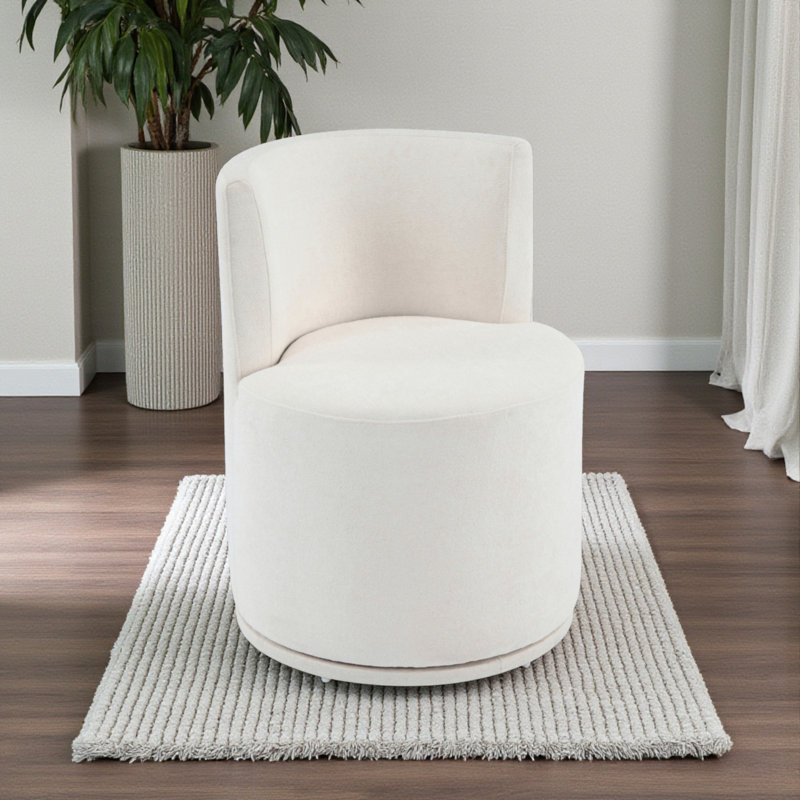 Chaise d'appoint pivotante rembourrée, 1