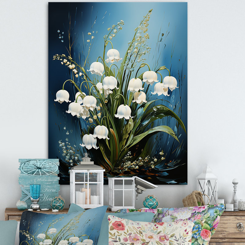 «Green Snowdrops» - impressions sur toile, Toile tendue, H 40 po x l 30 po