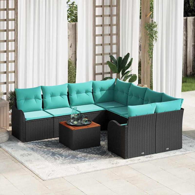 Ensemble de canapé de jardin 9 pièces vidaXL