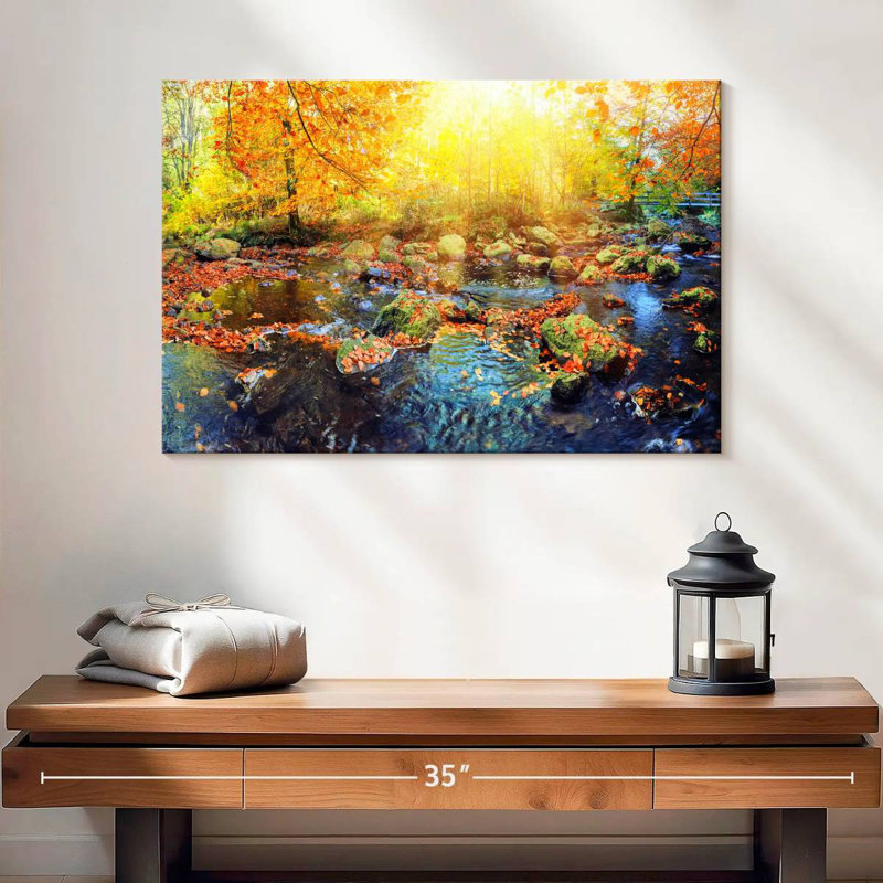 Alvord Autumn Forest Stream, H 16 po x l 24 po