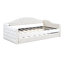 Lit de jour simple capitonné et rembourré avec couchette, canapé-lit en velours avec ports de chargement USB et Type-C, aucun sommier nécessaire-367409425