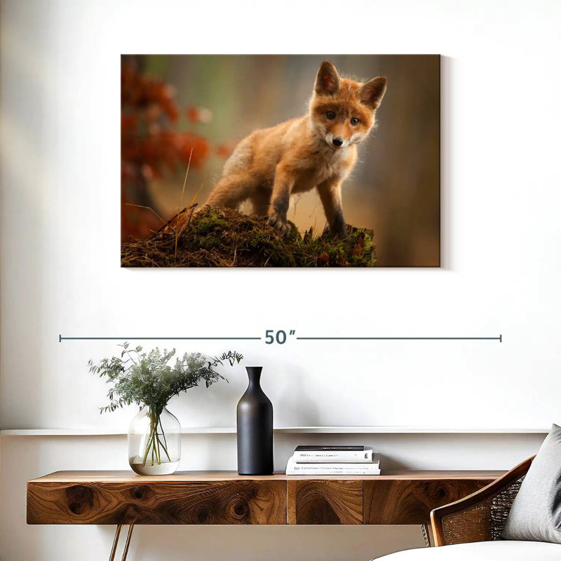 Brampt bébé forêt renard, H 24 po x l 36 po
