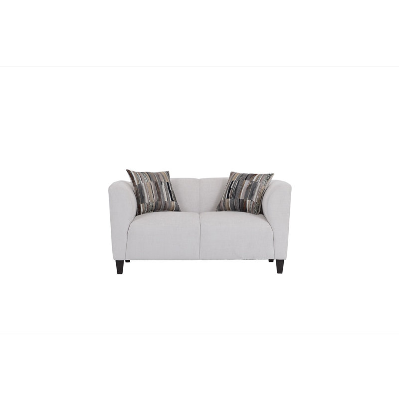 Causeuse rembourrée 61 po avec coussins Audacie gris anthracite, Lina Dove