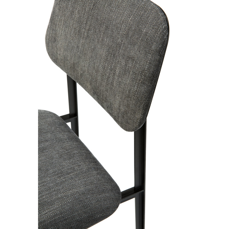 DC Upholstered Dining Chair, Dark Gray