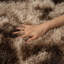 Tapis à poils longs pour le salon, tapis moelleux de 8 x 10 pi pour la chambre à coucher, la chambre de bébé, la décoration de chambre d'enfant, brun teinté-209559235