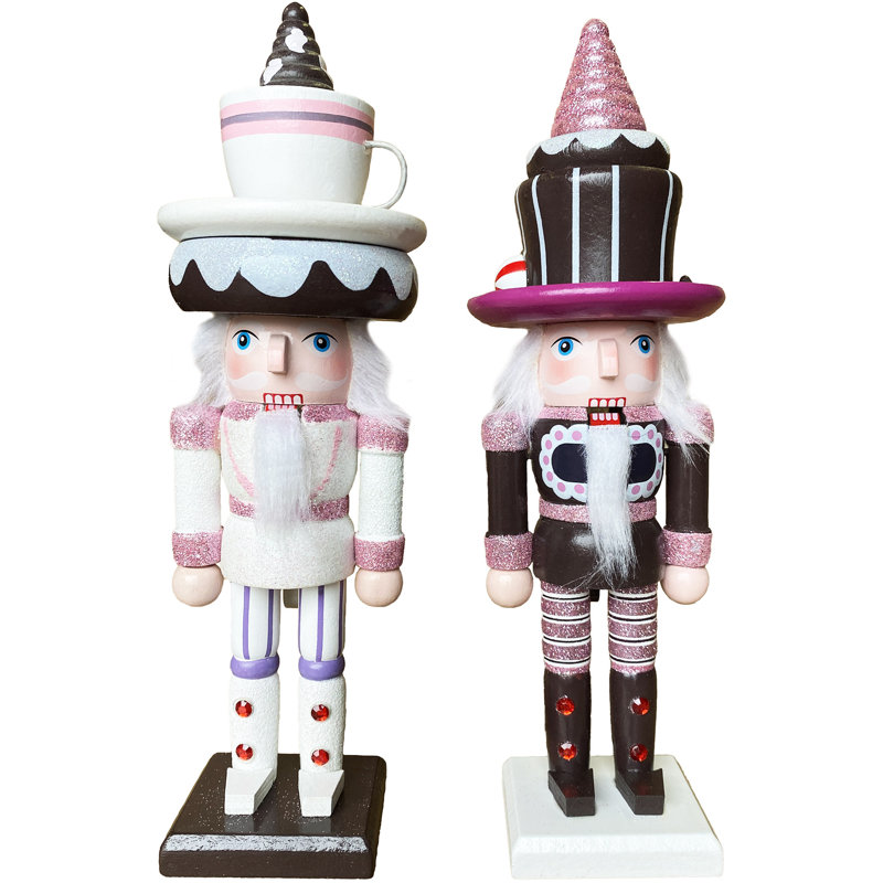 10" Dessert Time Nutcrackers, 2 Assorted