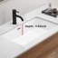Évier encastré blanc de 28 pouces pour la cuisine et la salle de bain, bol simple spacieux, finition lisse avec base moderne, noyau solide