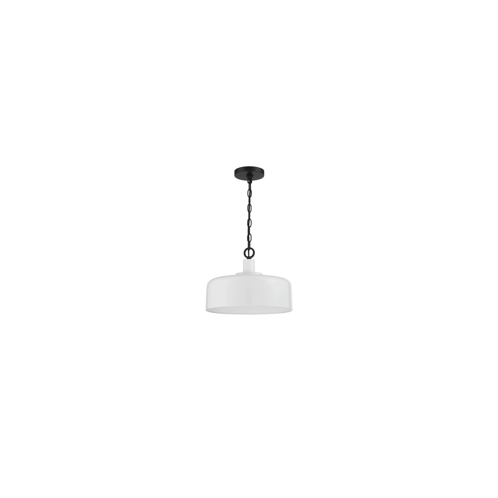 Robyn 1 - Light Single Dome Pendant, White