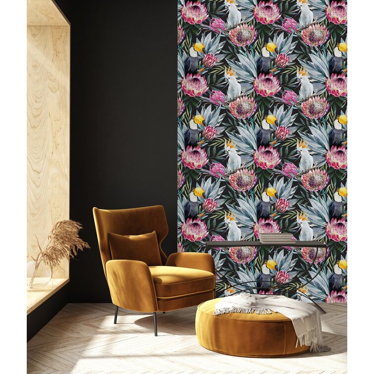 Bayou Breeze Armgard Peel & Stick Floral Panel | Wayfair