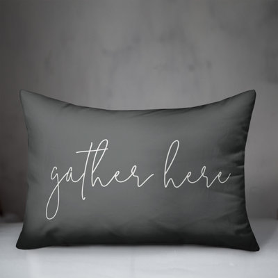 Textual Outdoor Throw Pillow