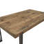 Mccloskey Teak Solid Wood Top Metal Base Dining Table