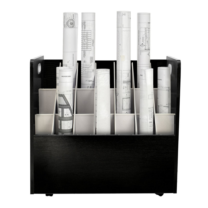 Boîte de classement mobile, H 29,25 po x l 30,25 po x P 15,25 po, Noir